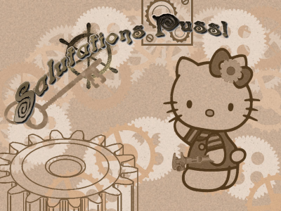 Hello Kitty,Steampunk,vintage