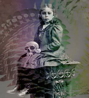 Victorian,photography,child,skull,Samhain,creepy,Hallows