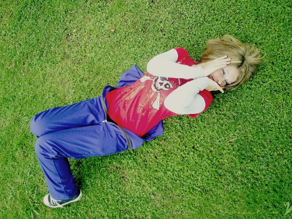 Lying on Clive Square grass
