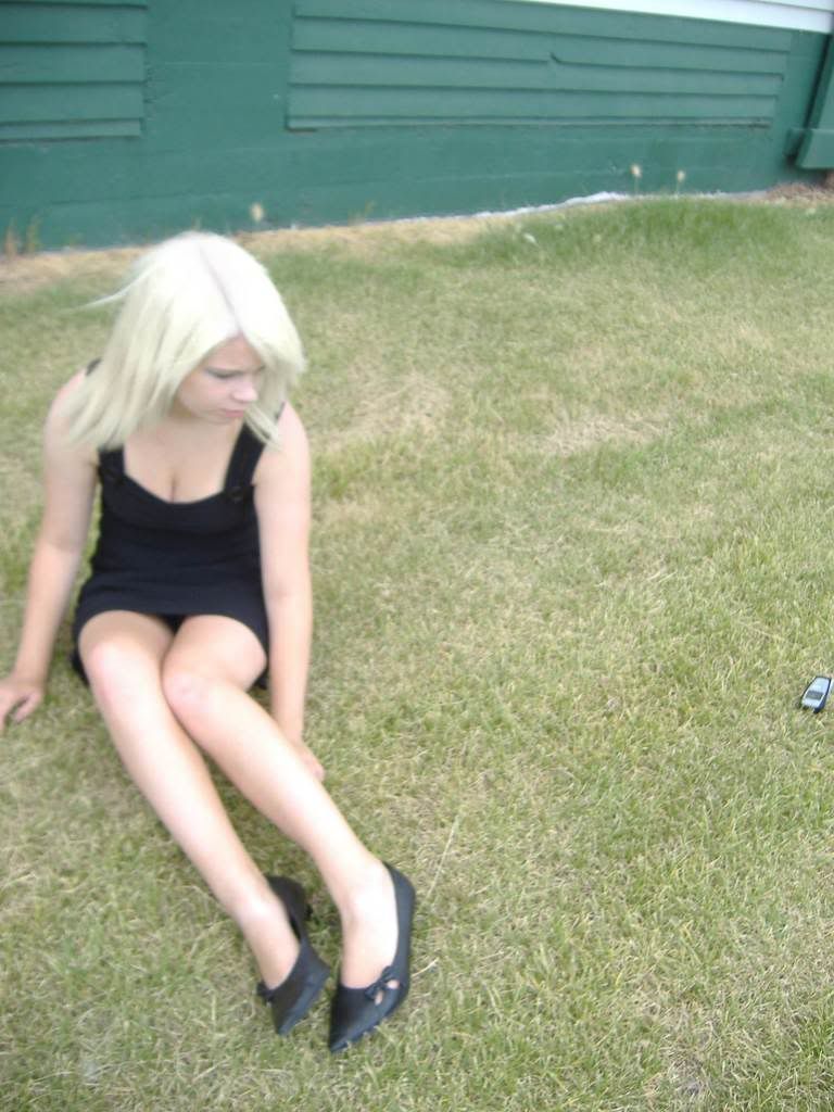 Bleach blonde hair