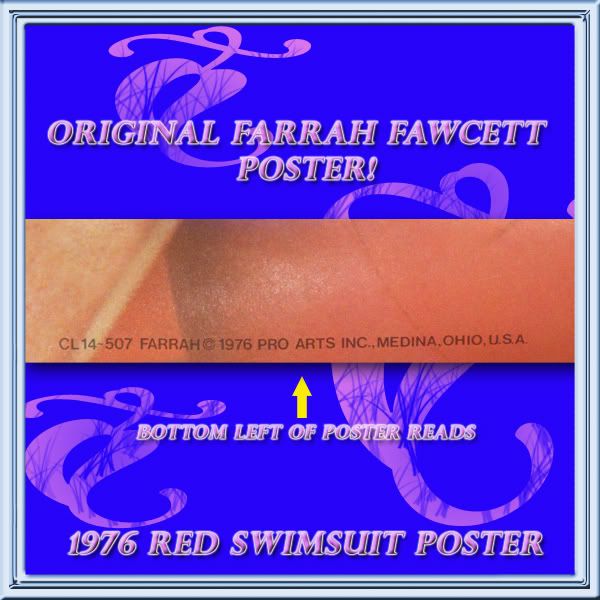 farrah fawcett 1976 red swimsuit poster